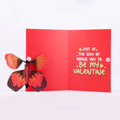 V day Butterfly Greeting Card