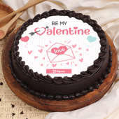 Valentine Chocolate Photo Cake