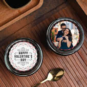 Valentine Chocolate Photo Jar Cake Duo