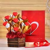 Valentine Greeting Card N Handmade Chocolate