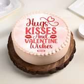 Valentine Hug N Kiss Cake