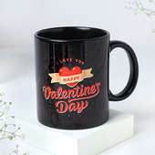 Buy Valentine Love Black Mug For Valentine