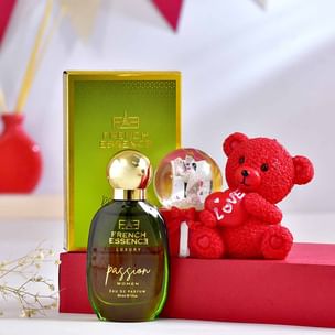 Valentine Perfume With Cute Teddy Globe