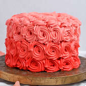 Delicious Pink Ombre Valentines Cake 