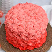 Delicious Pink Ombre Valentines Cake 