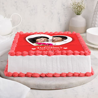 Couples Photo Cake