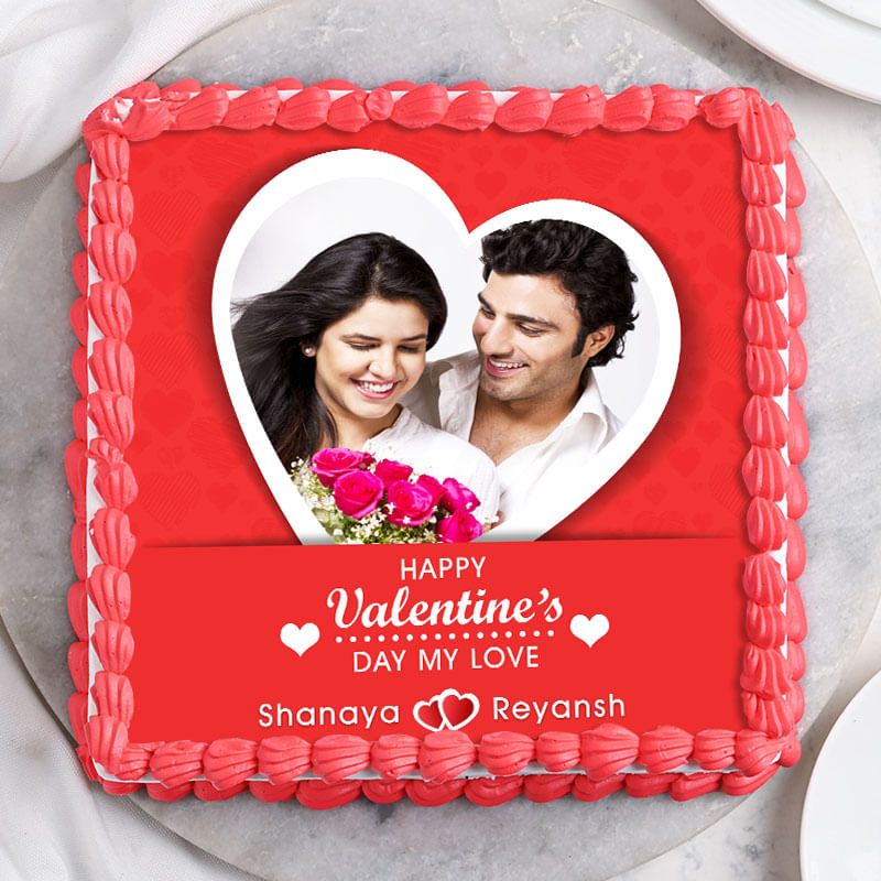 Love my Valentine Photo cake