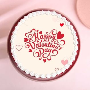 Valentines Day Red Velvet Poster Cake