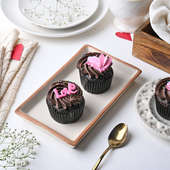Valentines Love Chocolate Cupcake Duo