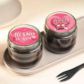 Valentines Need You Chocolate Jar Cakes