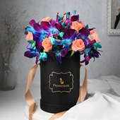 Send Flowers Online - Lovely Orchids And Roses Boquet
