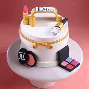 Vanity Bag Makeup Theme Cake