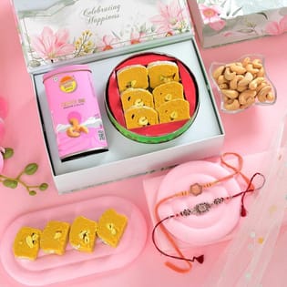 Veera N Ek Onkar Rakhi With Premium Chhappan Bhog Treats