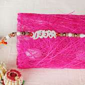 Diamond and Pearl mix Veera Rakhi for Brother