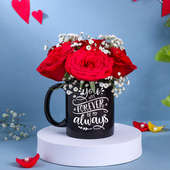 Velvety Roses In A Mug