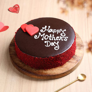 Red Velvet Happy Mother's Day Chocolate Cake