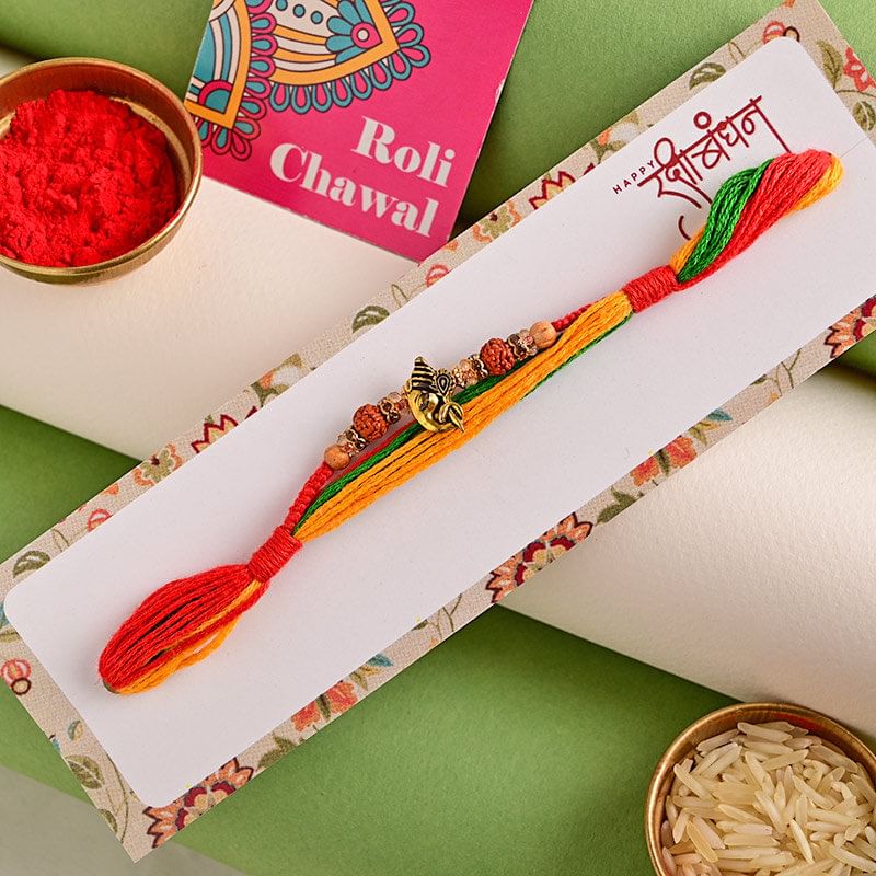Send Vibrant And Colourful Ganesha Rakhi Online For Brother