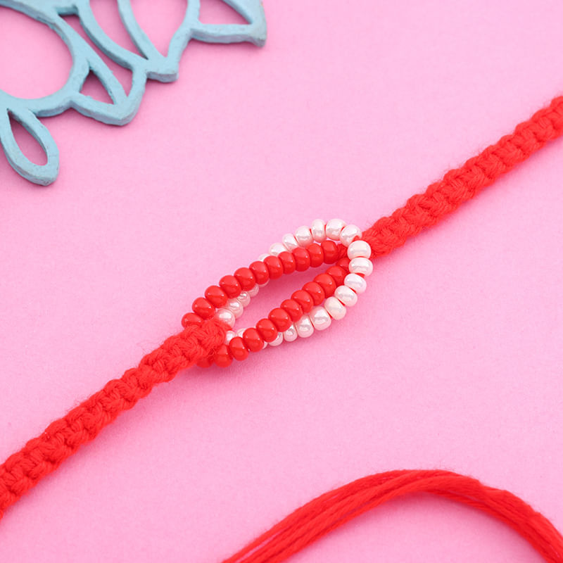 Vibrant Beaded Infinity Rakhi