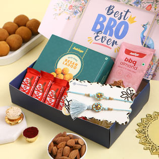 Vibrant Bhai Bhabhi Rakhis N Festive Treats Hamper