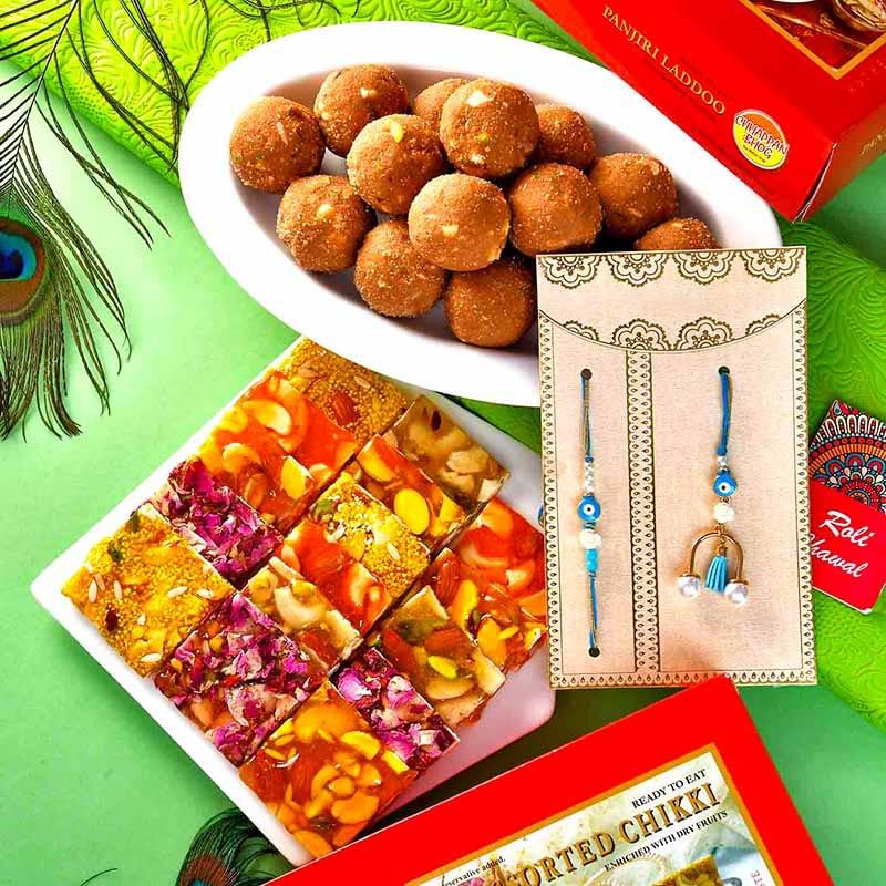 Vibrant Bhaiya Bhabhi Rakhi Set