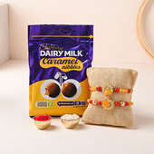 Buy Bhaiya Bhabhi Rakhi Set With Cadbury Nibbles in UK
