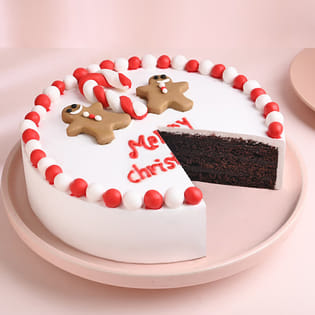 Buy Merry Christmas Chocolate Cake