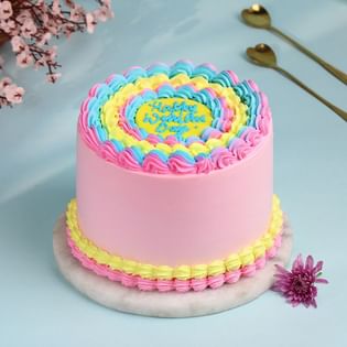 Vibrant Delight Womens Day Cake