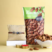 Vibrant Evil Eye Bracelet Rakhi With Almonds