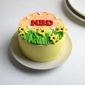 Vibrant Floral Birthday Mini Chocolate Cake