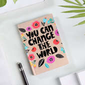 Vibrant Floral Designer Diary With Quote