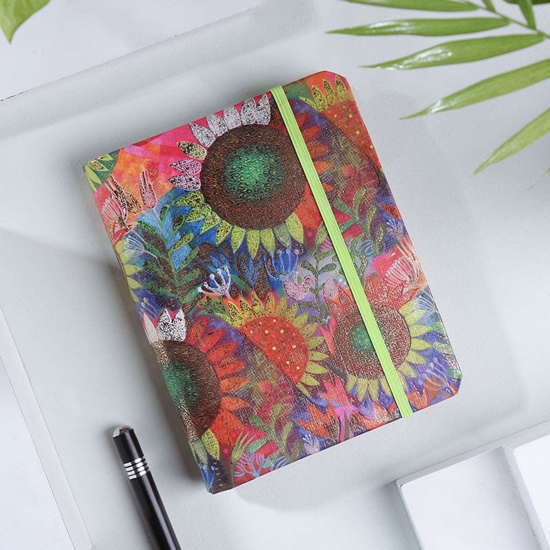 Vibrant Floral Patterned Diary