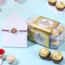 Vibrant Floral Rakhi With Chocolates
