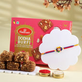 Vibrant Floral Rakhi With Dodha
