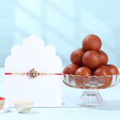 Vibrant Floral Rakhi With Gulab Jamun