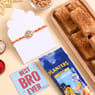 Floral Motif Rakhi With Sweets N Cashews