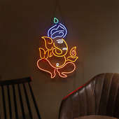 Vibrant Ganesh Ji Neon LED Decor