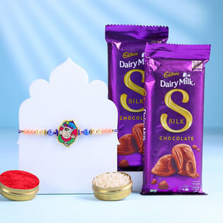 Vibrant Ganesha Kids Rakhi With Chocolates