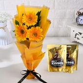 Vibrant Gerberas N Chocolate Bunch