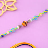 Vibrant Marbles Twisted Bead Rakhi