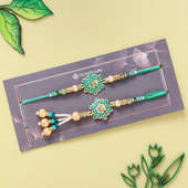 Floral Meenakari Bhaiya Bhabhi Rakhis