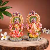 Vibrant N Auspicious Laxmi Ganesha Idols