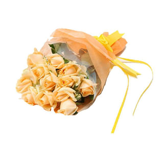 Vibrant Peach Rose Bouquet