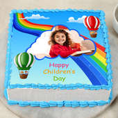 Vibrant Rainbow Photo Cake