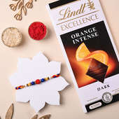 Vibrant Rakhi And Chocolate Combo