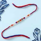 Vibrant Red And Blue Thread Mauli Rakhi