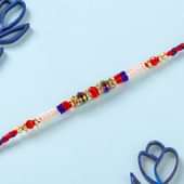 Vibrant Red And Blue Thread Mauli Rakhi