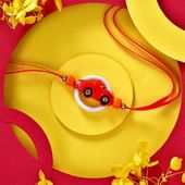 Vibrant Red Car Rakhi