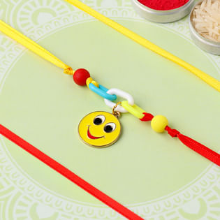 Send Vibrant Smiley Rakhi - Quirky Rakhi for Kids online