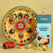 Vibrant Tika Thali N Hazelnut Rocks For Bhai Dooj-Australia