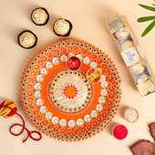 Vibrant Tika Thali With Chocolates